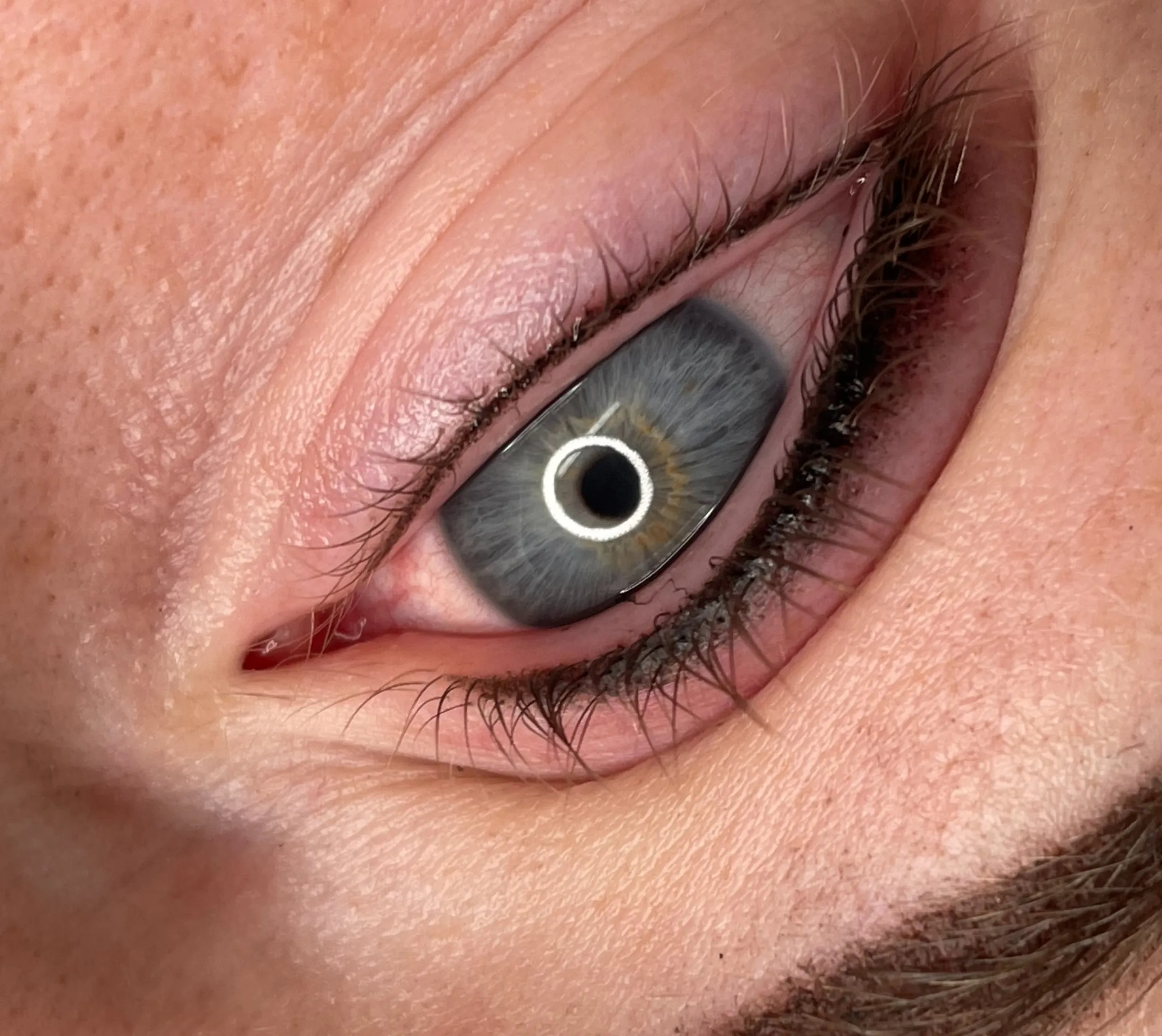 tattooed eyeliner before and after